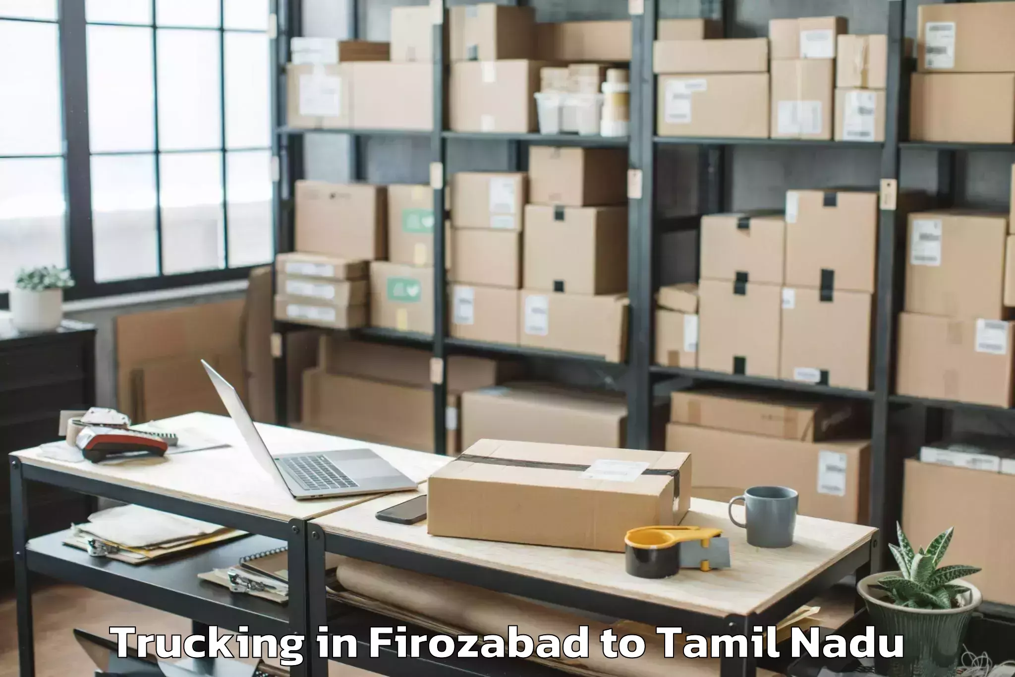 Hassle-Free Firozabad to Veerakeralamputhur Trucking